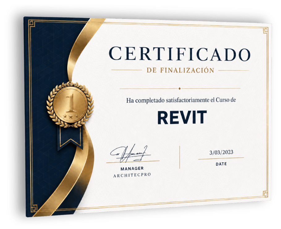 Certificado de finalizacion de revit